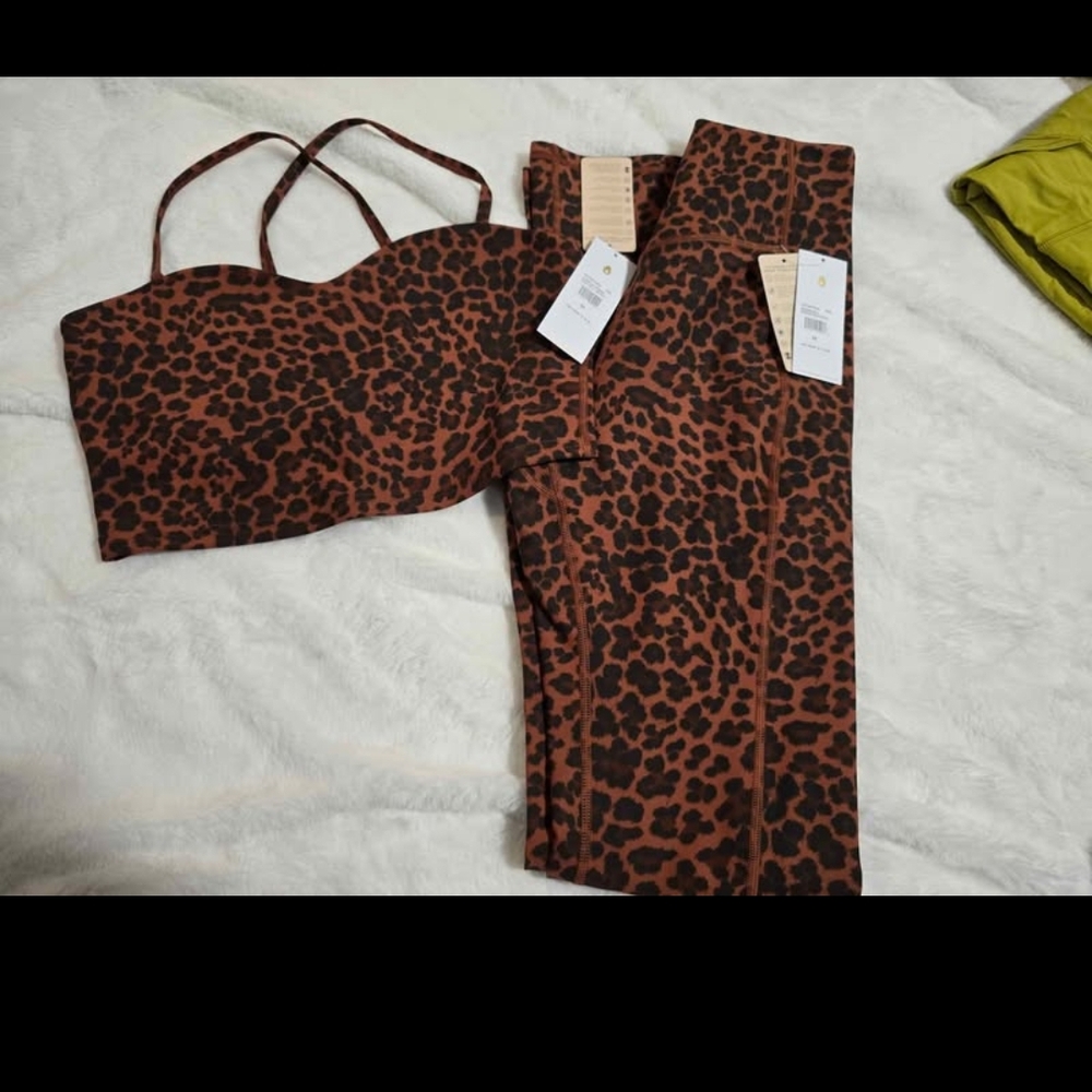 Leopard Print Sports Bra and Leggings Set Spiritual Gangster. Kendall Toole